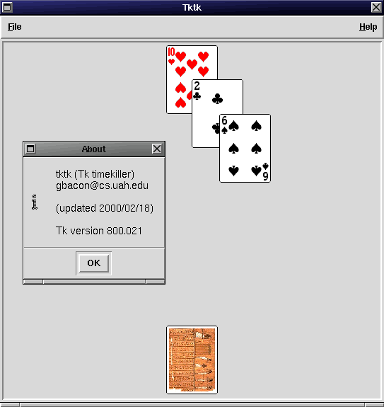 Ending state of tktk in which the user has lost.